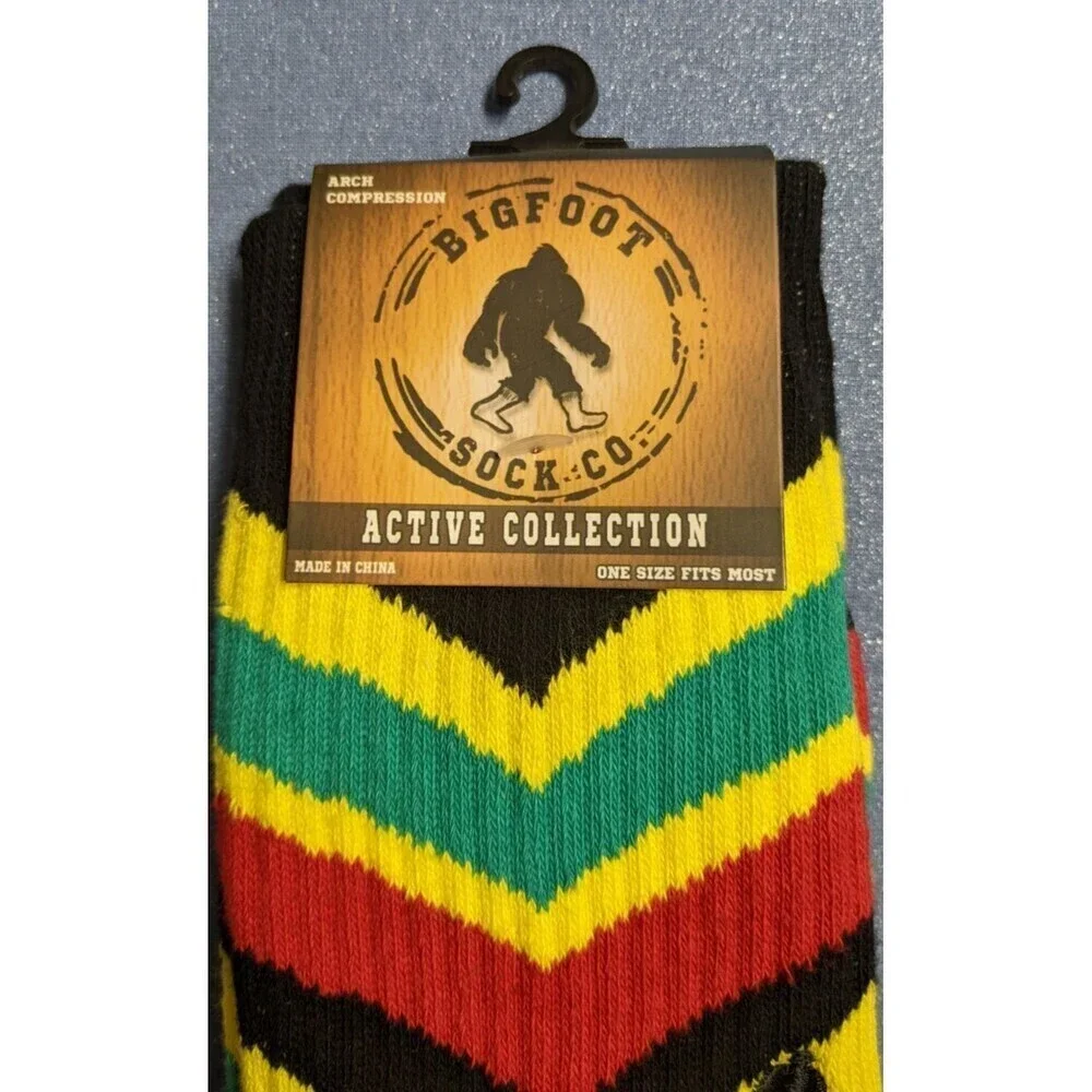 NWT~BIGFOOT SOCK CO. Multicolored Cotton Blend Men's Size 6-12